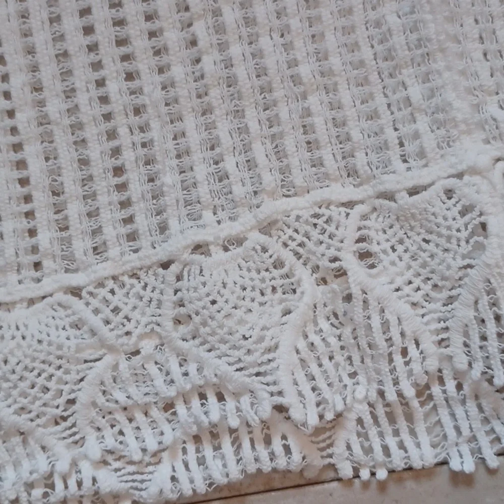 NWT Misia Creamy White Cotton Crochet Knit Unique Cover-Up - Picture 2 of 9